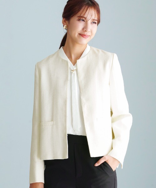 セール】White Collection｜ホワイトコレクションのノーカラー