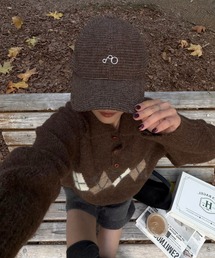 Reurie'（レウリィ）の「ツイードロゴキャップ(sayaka select)　カジュアル 帽子 ロゴ 刺繍 シンプル 秋冬（キャップ）」