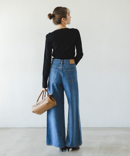 Noble（ノーブル）の「ショルダーボタンニットプルオーバー（ニット/セーター・レディース・ホワイト系その他/マルチ/ブラック・FREE）」の8枚目の写真