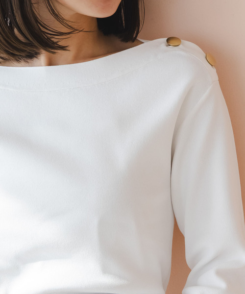 Noble（ノーブル）の「ショルダーボタンニットプルオーバー（ニット/セーター・レディース・ホワイト系その他/マルチ/ブラック・FREE）」の16枚目の写真