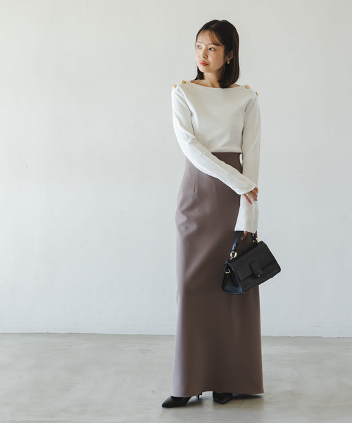 Noble（ノーブル）の「ショルダーボタンニットプルオーバー（ニット/セーター・レディース・ホワイト系その他/マルチ/ブラック・FREE）」の18枚目の写真