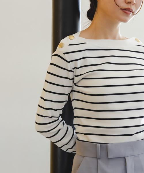 ショルダーボタンニットプルオーバー（ニット/セーター）｜NOBLE