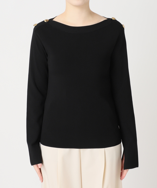 ショルダーボタンニットプルオーバー（ニット/セーター）｜NOBLE