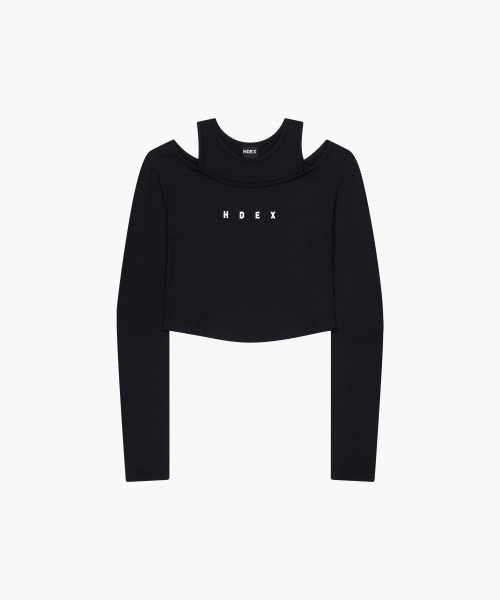 HDEX(エイチデックス)の「ウィメンズブリセンレイヤードロングスリーブ(ブラック)(Tシャツ/カットソー・レディース・ブラック・SMALL/MEDIUM/LARGE)」の2枚目の写真