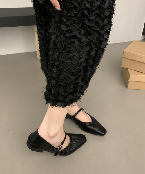 SHEPP(シープ)の「【26年春新作】フラットソールギャザーバレエシューズ(バレエシューズ・レディース・ホワイト/ブラック/シルバー・M/L)」の11枚目の写真