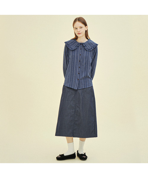 CHIQUITA(チキータ)の「パティグスカート(ライクデニム)ネイビー243403SNV(スカート・レディース・その他・SMALL/MEDIUM)」の3枚目の写真