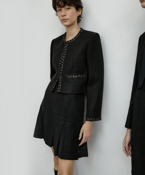 OCTETTE(オテット)の「CHIFFON MIX PLEAT SK_BLACK(スカート・レディース・その他・SMALL/MEDIUM/X-SMALL)」の1枚目の写真