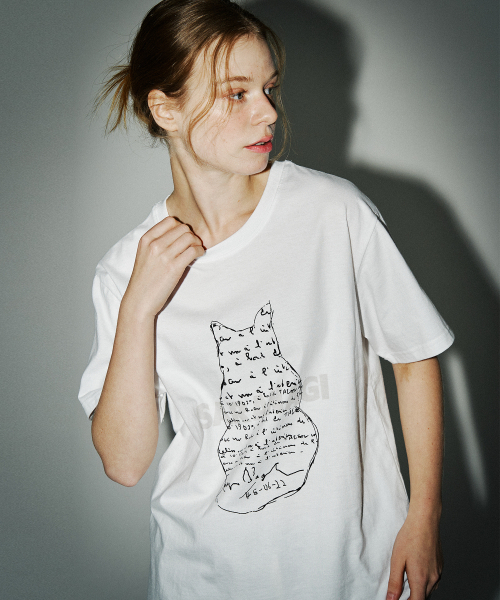 SARANAGI（サラナギ）の「SE0535-T-SHIRT(white)（Tシャツ/カットソー・レディース・ホワイト・FREE）」の3枚目の写真