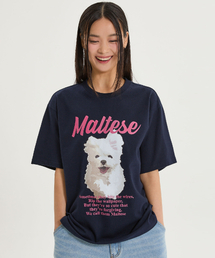 クラウドイラスト半袖Tシャツ ネイビー