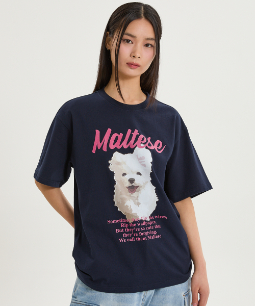 WaiKei（ワイケイ）の「クラウドイラスト半袖Tシャツ ネイビー（Tシャツ/カットソー・レディース・その他・0/1/2）」の3枚目の写真