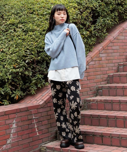 niko and...（ニコアンド）の「Wコアスパンハイネックプルオーバー（ニット/セーター・レディース・イエロー/チャコール/クリーム/ブルー・LARGE/MEDIUM）」の15枚目の写真