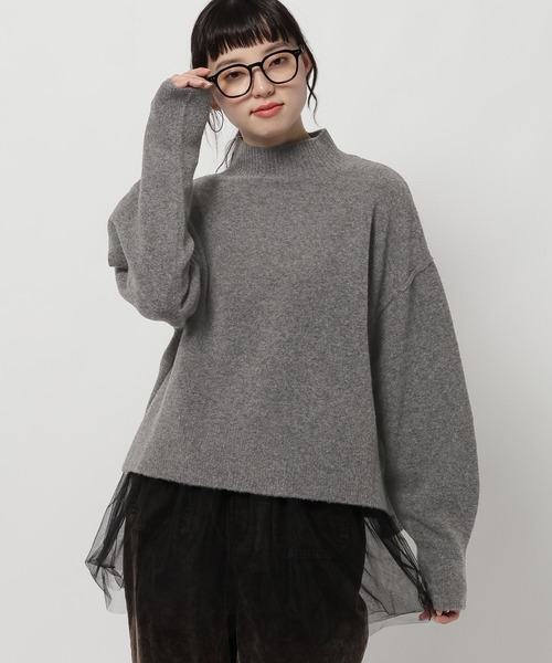 niko and...（ニコアンド）の「Wコアスパンハイネックプルオーバー（ニット/セーター・レディース・イエロー/チャコール/クリーム/ブルー・LARGE/MEDIUM）」の21枚目の写真