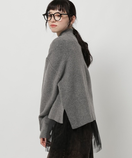 niko and...（ニコアンド）の「Wコアスパンハイネックプルオーバー（ニット/セーター・レディース・イエロー/チャコール/クリーム/ブルー・LARGE/MEDIUM）」の22枚目の写真