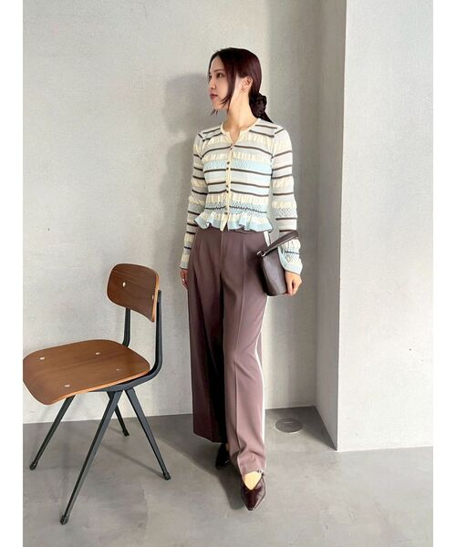 LAGUNAMOON(ラグナムーン)の「フロントジップラインパンツ 【春服】【オフィスカジュアル】(その他パンツ・レディース・アイボリー/ピンク/ブラウン・SMALL/MEDIUM)」の8枚目の写真