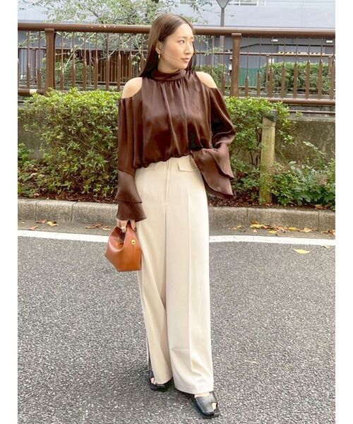 LAGUNAMOON（ラグナムーン）の「フロントジップラインパンツ（その他パンツ・レディース・アイボリー/ピンク/ブラウン・SMALL/MEDIUM）」の10枚目の写真