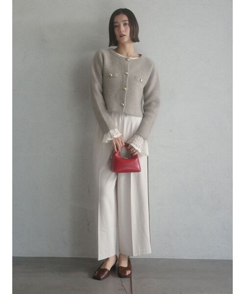 LAGUNAMOON（ラグナムーン）の「フロントジップラインパンツ（その他パンツ・レディース・アイボリー/ピンク/ブラウン・SMALL/MEDIUM）」の6枚目の写真