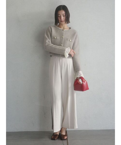 LAGUNAMOON（ラグナムーン）の「フロントジップラインパンツ（その他パンツ・レディース・アイボリー/ピンク/ブラウン・SMALL/MEDIUM）」の7枚目の写真