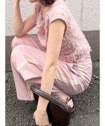 フロントジップラインパンツ 【春服】【オフィスカジュアル】