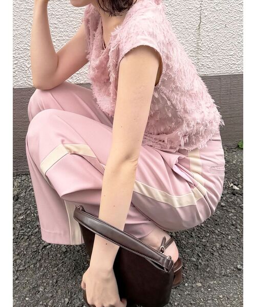 LAGUNAMOON（ラグナムーン）の「フロントジップラインパンツ（その他パンツ・レディース・アイボリー/ピンク/ブラウン・SMALL/MEDIUM）」の3枚目の写真