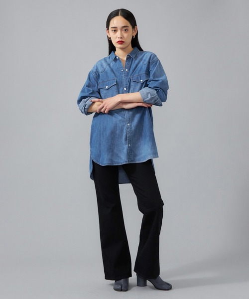 Lee(リー)の「Lee/リー STANDARD WARDROBE フレアパンツ セットアップ可(デニムパンツ・レディース・ブラック・X-SMALL/XX-SMALL/SMALL)」の1枚目の写真