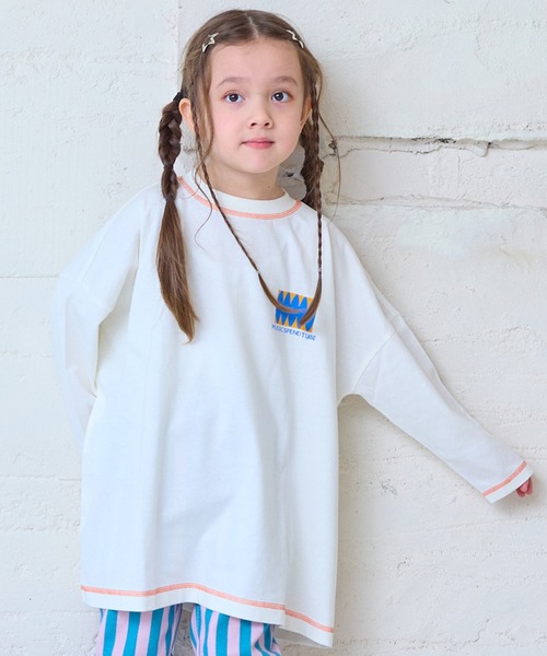 Life Support Products(ライフサポートプロダクツ)の「【COTTON from U.S.A】前後プリントビッグロンティー(Tシャツ/カットソー・キッズ・杢グレー/ホワイト/イエロー/ラベンダー・150/140/130/120/110/100/90)」の17枚目の写真