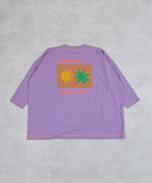 Life Support Products(ライフサポートプロダクツ)の「【COTTON from U.S.A】前後プリントビッグロンティー(Tシャツ/カットソー・キッズ・杢グレー/ホワイト/イエロー/ラベンダー・150/140/130/120/110/100/90)」の6枚目の写真