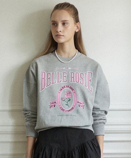 OURHOPE(アワーホープ)の「ベルローズ スウェットシャツ - メランジグレー(スウェット・レディース・ライトグレー・1(S)/2(M))」の1枚目の写真