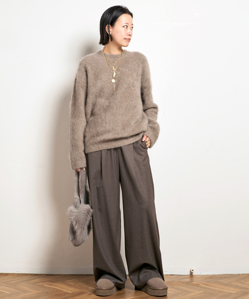 COLORS OF CALIFORNIA（カラーズオブカリフォルニア）の「*【COLORS OF CALIFORNIA】Platform suede boots（ブーツ・レディース・ベージュ/ブラック・37/38/39）」の3枚目の写真