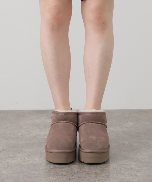 COLORS OF CALIFORNIA（カラーズオブカリフォルニア）の「*【COLORS OF CALIFORNIA】Platform suede boots（ブーツ・レディース・ベージュ/ブラック・37/38/39）」の20枚目の写真