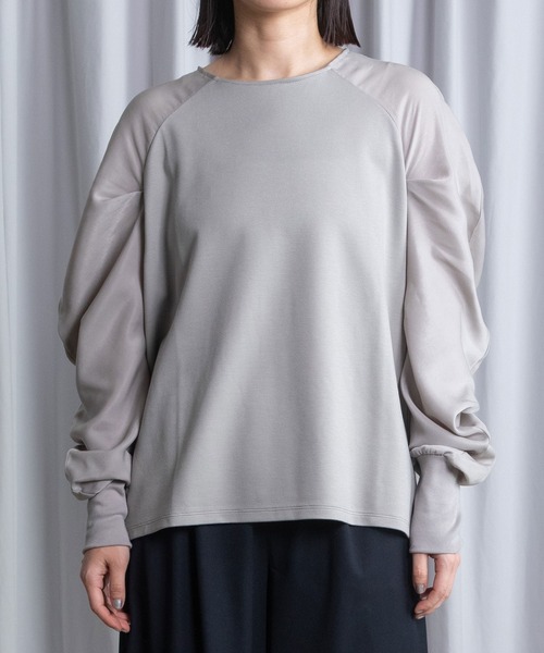 MARECHAL TERRE(マルシャルテル)の「ドッキングプルオーバー(Tシャツ/カットソー・レディース・アイボリー/ブラック/ネイビー/ライトグレー・MEDIUM)」の1枚目の写真