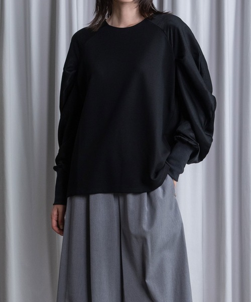 MARECHAL TERRE(マルシャルテル)の「ドッキングプルオーバー(Tシャツ/カットソー・レディース・アイボリー/ブラック/ネイビー/ライトグレー・MEDIUM)」の3枚目の写真