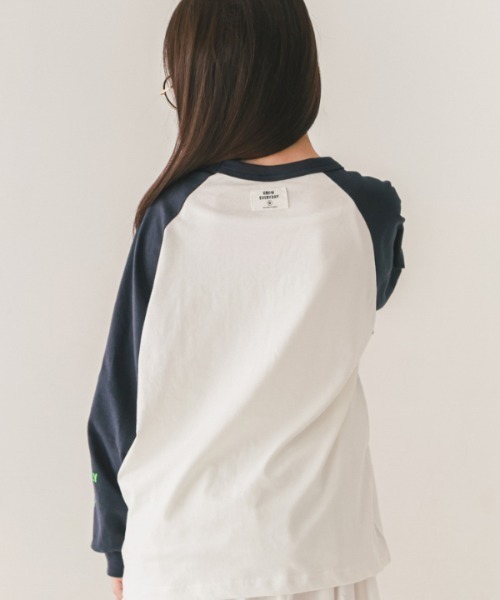 jeans-b（ジーンズベー）の「Jeans-b/ジーンズベー FOR GOODロングＴシャツ（Tシャツ/カットソー・キッズ・アイボリー/ブラック/オフホワイト・130cm/140cm/150cm/160cm）」の5枚目の写真