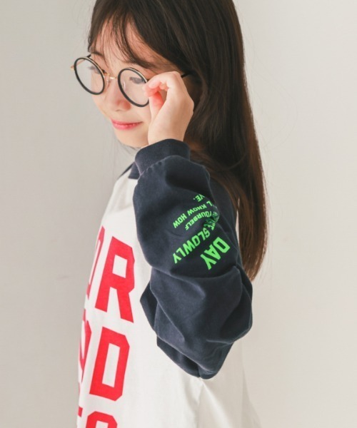 jeans-b（ジーンズベー）の「Jeans-b/ジーンズベー FOR GOODロングＴシャツ（Tシャツ/カットソー・キッズ・アイボリー/ブラック/オフホワイト・130cm/140cm/150cm/160cm）」の6枚目の写真