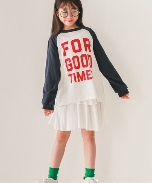 jeans-b（ジーンズベー）の「Jeans-b/ジーンズベー FOR GOODロングＴシャツ（Tシャツ/カットソー・キッズ・アイボリー/ブラック/オフホワイト・130cm/140cm/150cm/160cm）」の7枚目の写真