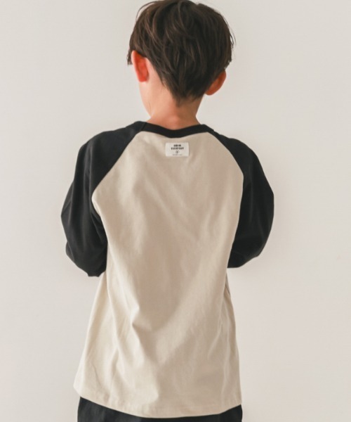 jeans-b（ジーンズベー）の「Jeans-b/ジーンズベー FOR GOODロングＴシャツ（Tシャツ/カットソー・キッズ・アイボリー/ブラック/オフホワイト・130cm/140cm/150cm/160cm）」の9枚目の写真