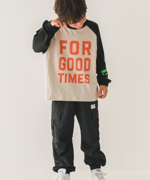 jeans-b（ジーンズベー）の「Jeans-b/ジーンズベー FOR GOODロングＴシャツ（Tシャツ/カットソー・キッズ・アイボリー/ブラック/オフホワイト・130cm/140cm/150cm/160cm）」の10枚目の写真