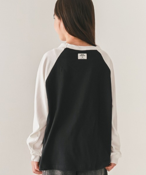 jeans-b（ジーンズベー）の「Jeans-b/ジーンズベー FOR GOODロングＴシャツ（Tシャツ/カットソー・キッズ・アイボリー/ブラック/オフホワイト・130cm/140cm/150cm/160cm）」の12枚目の写真