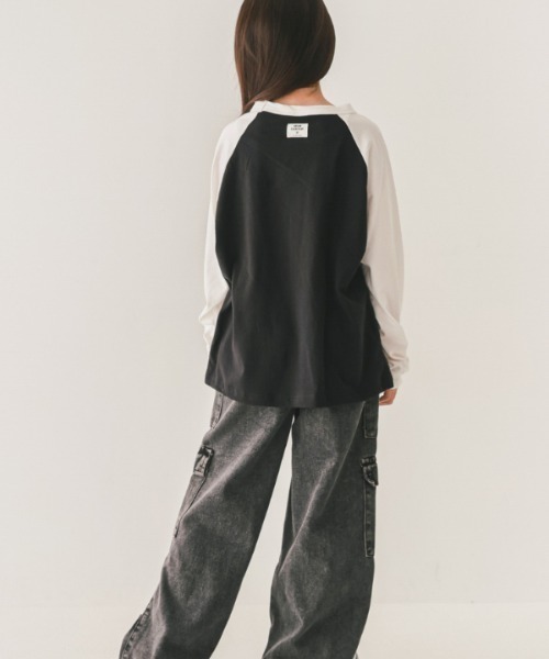 jeans-b（ジーンズベー）の「Jeans-b/ジーンズベー FOR GOODロングＴシャツ（Tシャツ/カットソー・キッズ・アイボリー/ブラック/オフホワイト・130cm/140cm/150cm/160cm）」の16枚目の写真