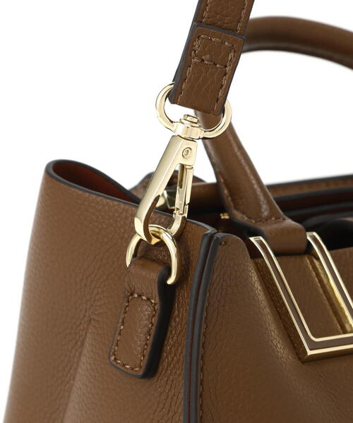 NATURAL BEAUTY BASIC（ナチュラルビューティーベーシック）の「◇スクエアメタルトートバッグ（トートバッグ・レディース・ブラウン/ホワイト系その他/ブラック・ﾌﾘ-）」の11枚目の写真