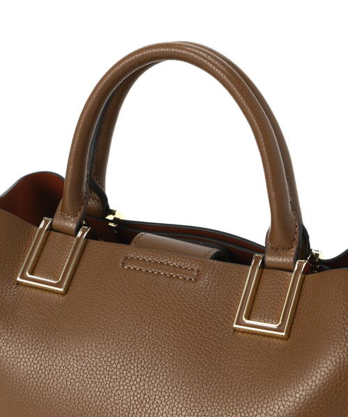 NATURAL BEAUTY BASIC（ナチュラルビューティーベーシック）の「◇スクエアメタルトートバッグ（トートバッグ・レディース・ブラウン/ホワイト系その他/ブラック・ﾌﾘ-）」の10枚目の写真