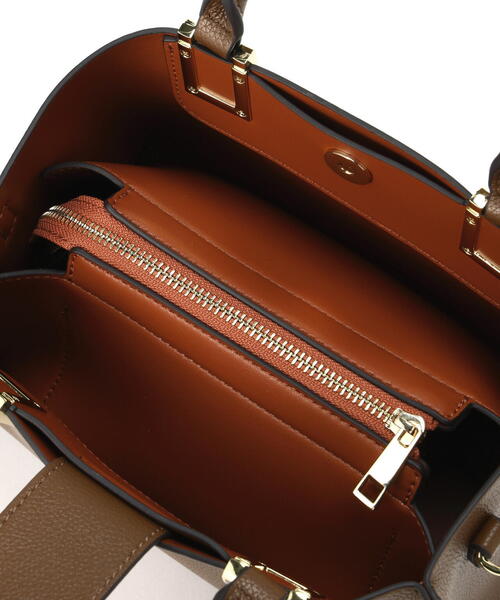 NATURAL BEAUTY BASIC（ナチュラルビューティーベーシック）の「◇スクエアメタルトートバッグ（トートバッグ・レディース・ブラウン/ホワイト系その他/ブラック・ﾌﾘ-）」の5枚目の写真