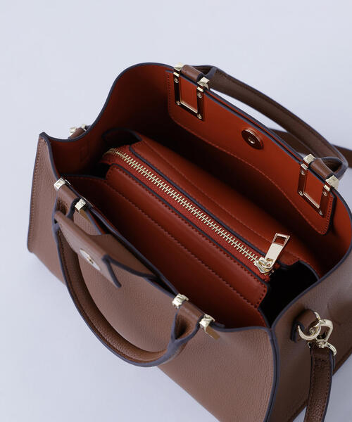 NATURAL BEAUTY BASIC（ナチュラルビューティーベーシック）の「◇スクエアメタルトートバッグ（トートバッグ・レディース・ブラウン/ホワイト系その他/ブラック・ﾌﾘ-）」の18枚目の写真