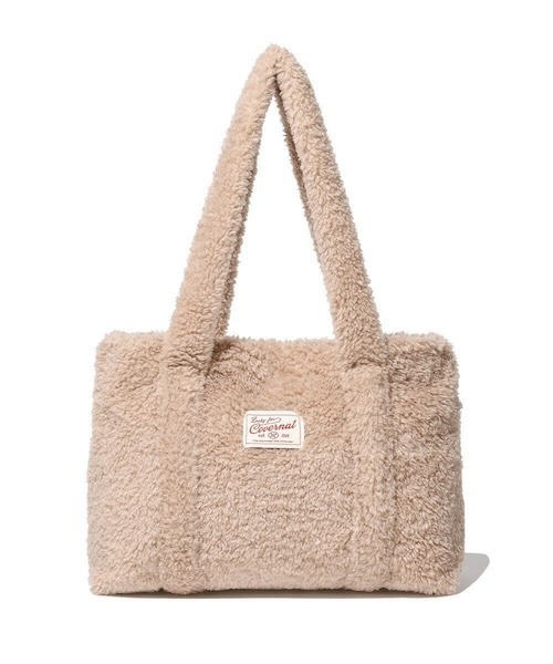 COVERNAT(カバーナット)の「CLOVERHEART FLUFFY MEDIUM TOTE BAG(トートバッグ・レディース・ベージュ・FREE)」の1枚目の写真
