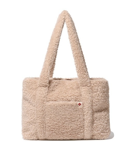 COVERNAT(カバーナット)の「CLOVERHEART FLUFFY MEDIUM TOTE BAG(トートバッグ・レディース・ベージュ・FREE)」の3枚目の写真