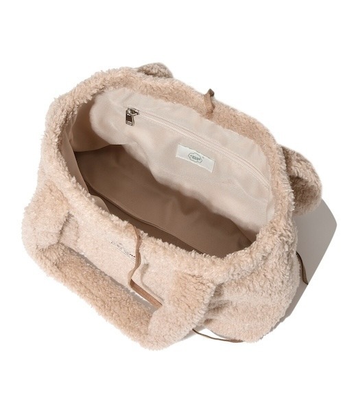 COVERNAT(カバーナット)の「CLOVERHEART FLUFFY MEDIUM TOTE BAG(トートバッグ・レディース・ベージュ・FREE)」の7枚目の写真