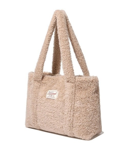 COVERNAT(カバーナット)の「CLOVERHEART FLUFFY MEDIUM TOTE BAG(トートバッグ・レディース・ベージュ・FREE)」の2枚目の写真