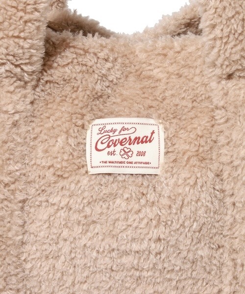 COVERNAT(カバーナット)の「CLOVERHEART FLUFFY MEDIUM TOTE BAG(トートバッグ・レディース・ベージュ・FREE)」の4枚目の写真