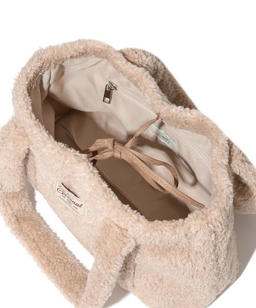 COVERNAT(カバーナット)の「CLOVERHEART FLUFFY MEDIUM TOTE BAG(トートバッグ・レディース・ベージュ・FREE)」の8枚目の写真