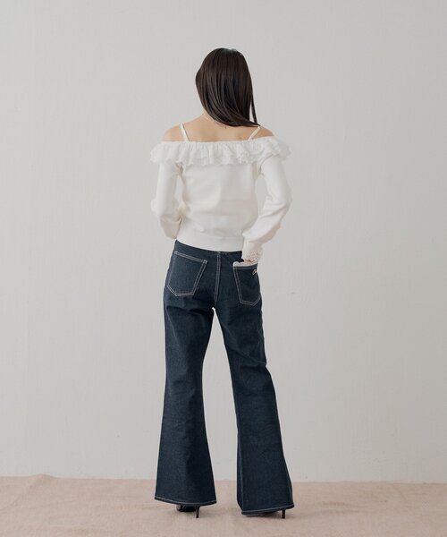 Chico(チコ)の「レースティアードオフショルカーディガン(カーディガン/ボレロ・レディース・ネイビー/ピンクベージュ/アイボリー/ホワイト系その他2・FREE)」の14枚目の写真