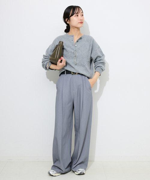 SLOBE IENA（スローブイエナ）の「《追加4》SLOBE レザートートバッグ（トートバッグ・レディース・ブラック/カーキ・FREE）」の22枚目の写真